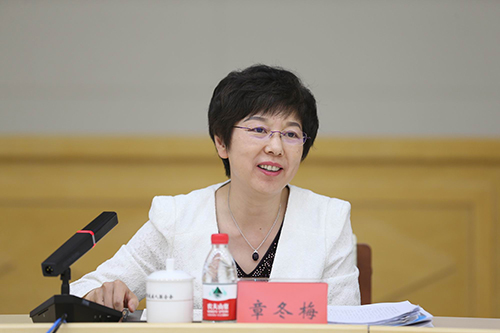 图为全国妇联章冬梅发言 图为全国妇联章冬梅发言